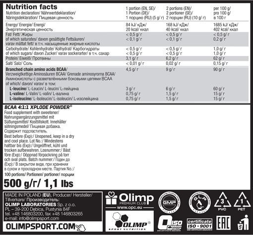 بی سی ای ای اکسپلود الیمپ 280 گرم (BCAA XPLODE Olimp) 66853389edb90.jpeg