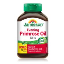 روغن گل مغربی 500 میلی جمیسون 180 عددی Jamieson Evening Primrose Oil 500 mg