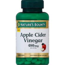 قرص سرکه سیب نیچرز بونتی 480 میلی گرم 200 عدد