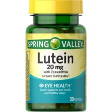 لوتئین با زآگزانتین اسپرینگ والی 30 عددی Spring Valley Lutein with Zeaxanthin, 20 mg
