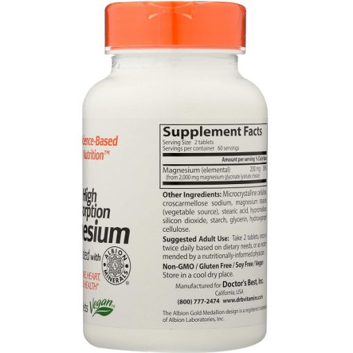 منیزیم دکتر بست 100 میلی گرم 120 عدد Doctor’s Best Magnesium 66869613967d5.jpeg