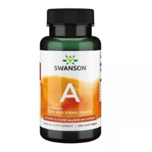 ویتامین A سوانسون 250 عددی برای تقویت بینایی، پوست، مو و سیستم ایمنی
