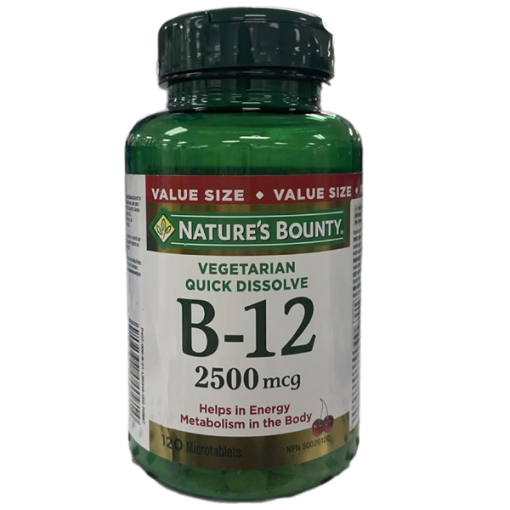 ویتامین B12 نیچرز بونتی 2500 میکروگرم 120 عدد 6626a1ea6fbff.png