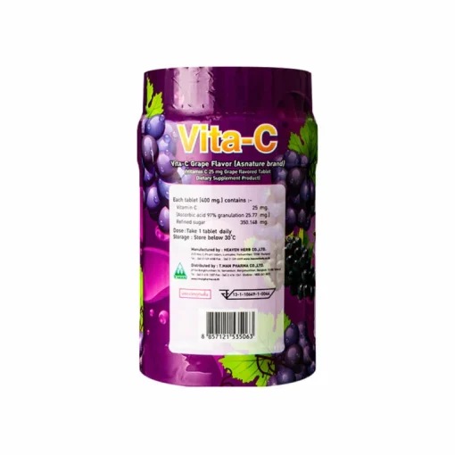 ویتامین C با طعم انگور تی من فارما T Man Pharma Vitamin C 6654dd1a432bf.webp