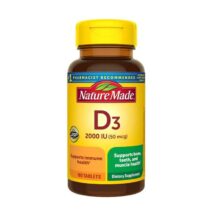 ویتامین د3 50 میکروگرم نیچرمید Vitamin D3 2000 IU (50 mcg) Tablets Nature Made