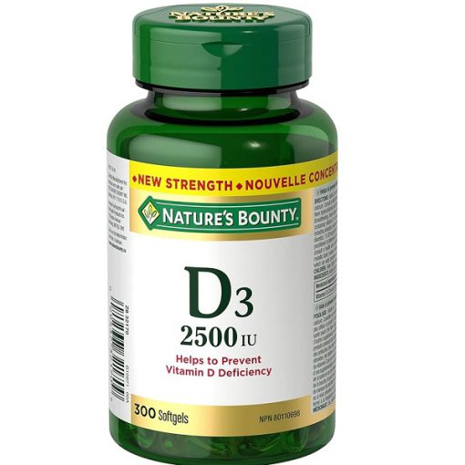 ویتامین دی نیچرز بونتی 300 عدد Nature’s Bounty Vitamin D3 2500IU 6627ced58e46c.jpeg
