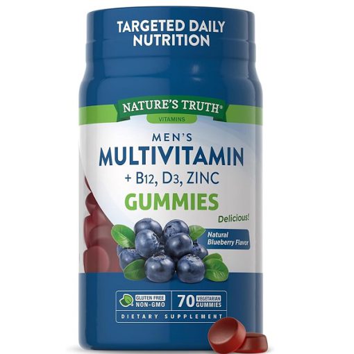 پاستیل مولتی ویتامین مردانه نیچرز تریث حاوی ویتامین B12، D3 و زینک 6626a2a51568a.jpeg