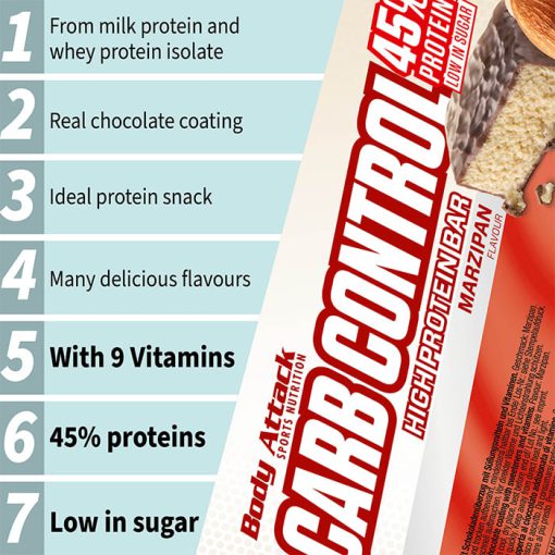 پروتئین بار کرب کنترل بادی اتک 100 گرم BODY ATTACK CARB CONTROL 6686e79f306c2.jpeg