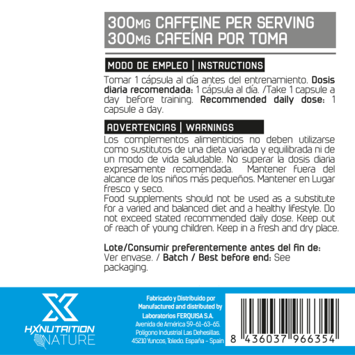 کافئین اچ ایکس نوتریشن HX Nutrition CAFFEINE 300MG 6654a36daea0a.png