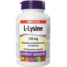 کپسول ال-لیزین وبر نچرالز  500 میلی گرم 60 عدد